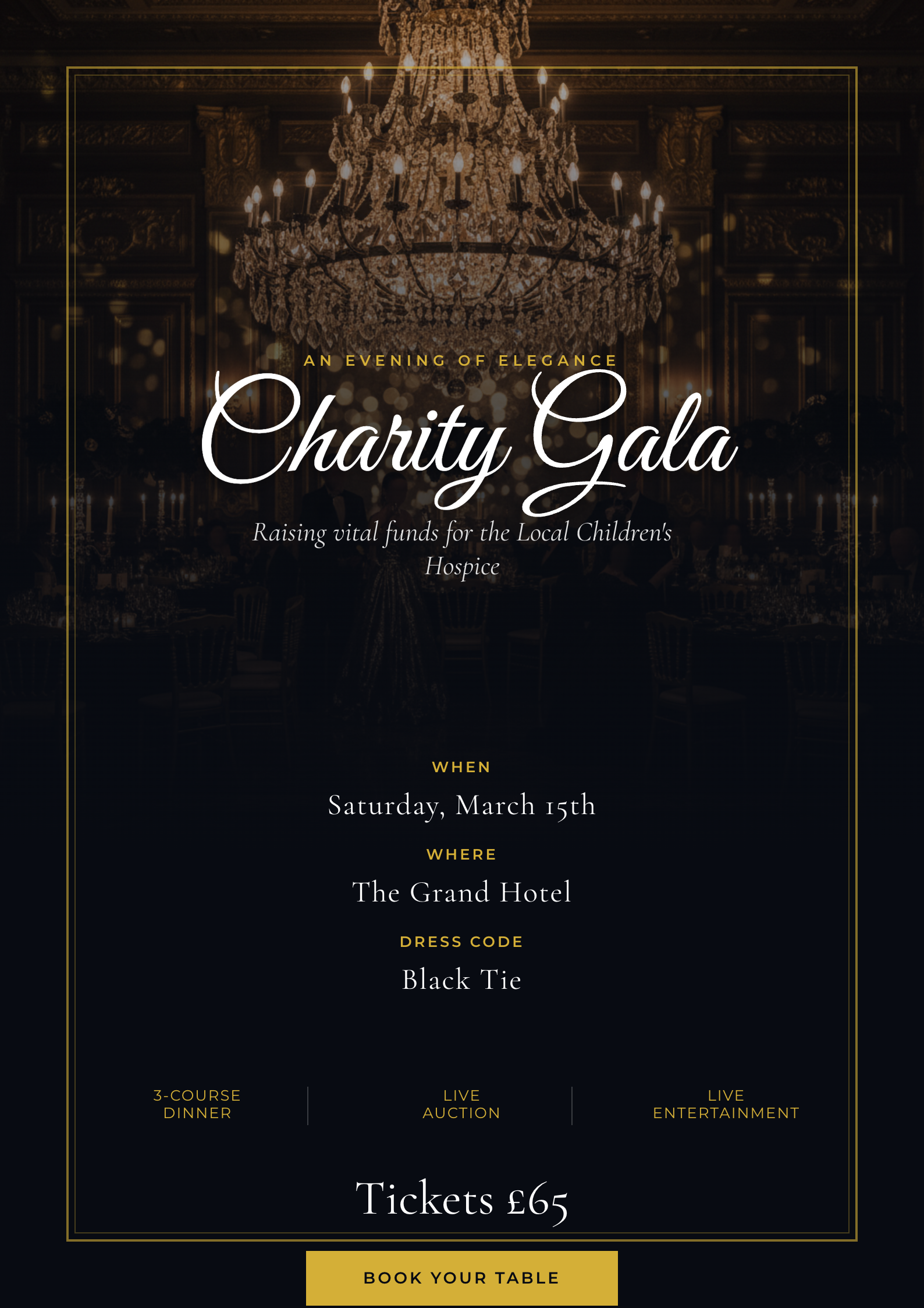 Example Charity Fundraiser Flyer Template UK