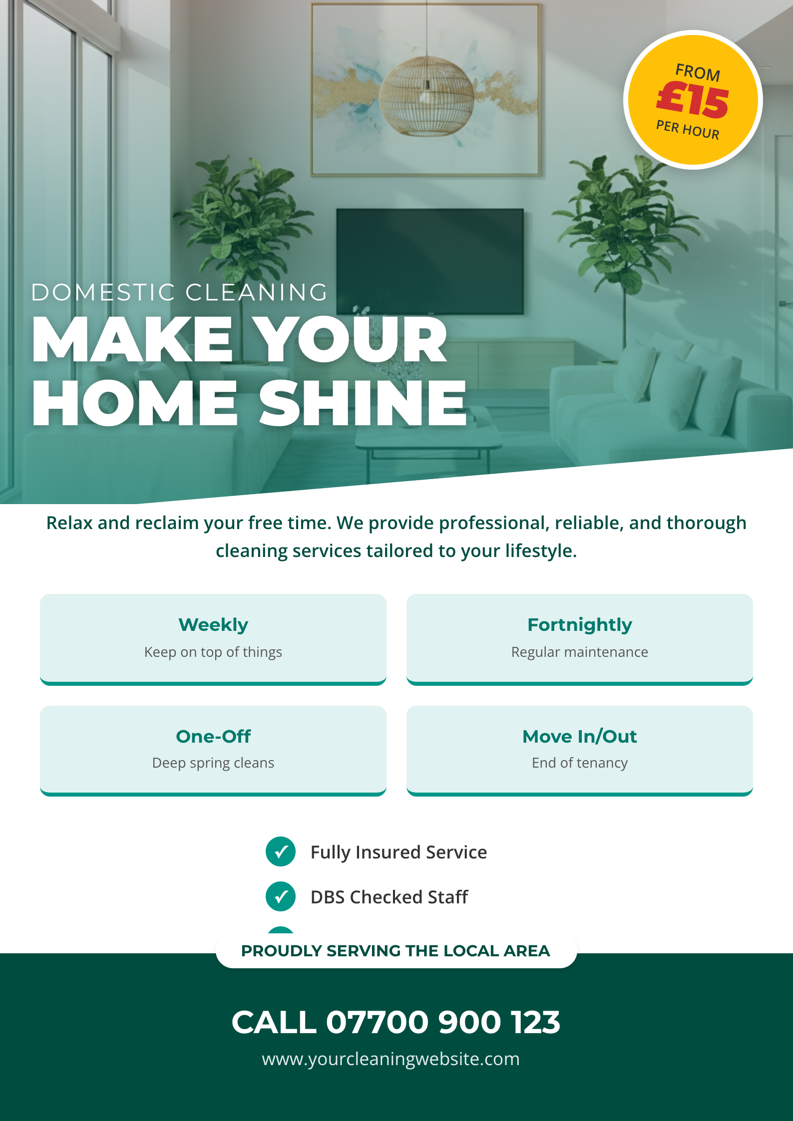 Example Cleaning Service Flyer Template A4