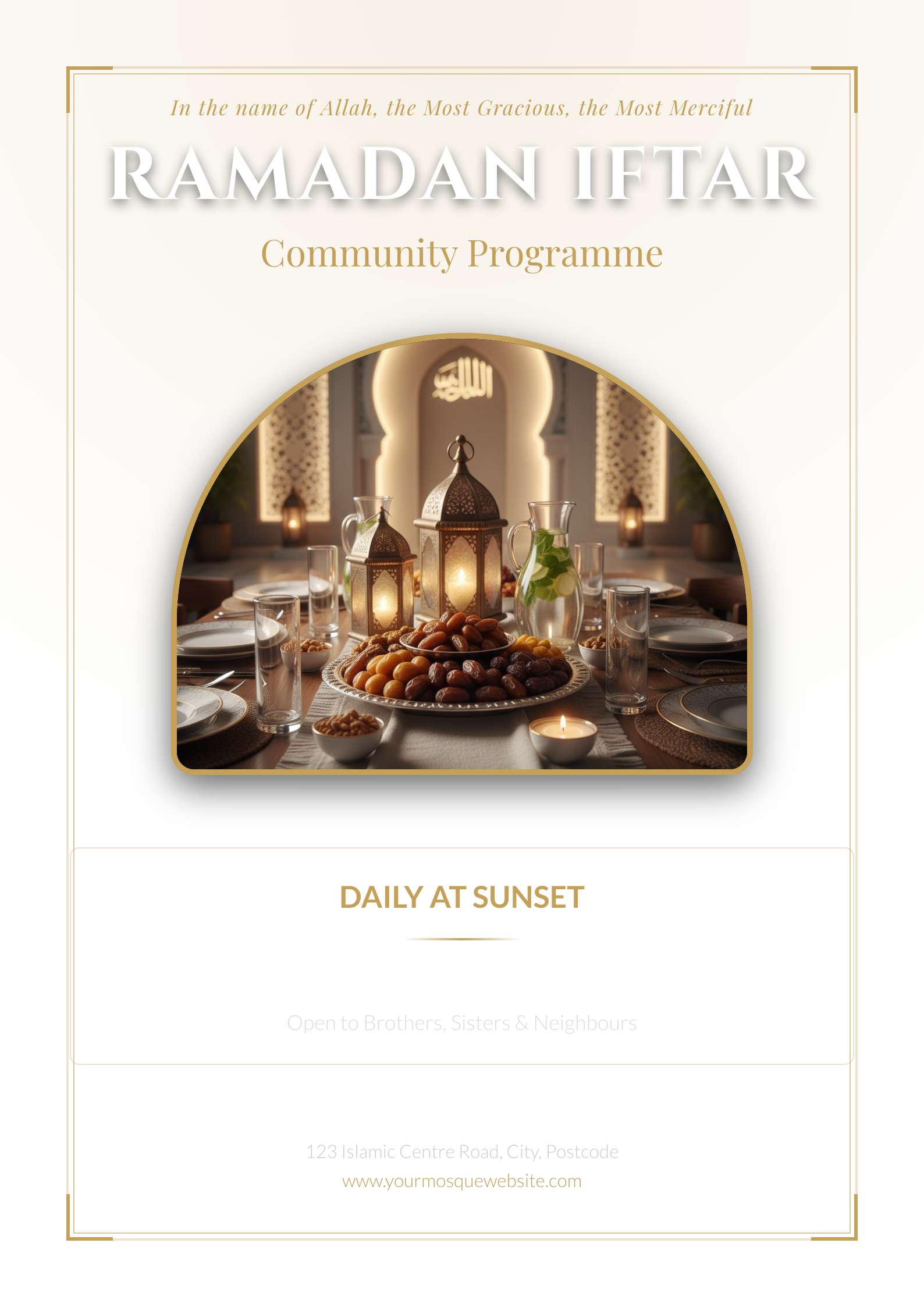 Example Mosque Event Flyer Template A4