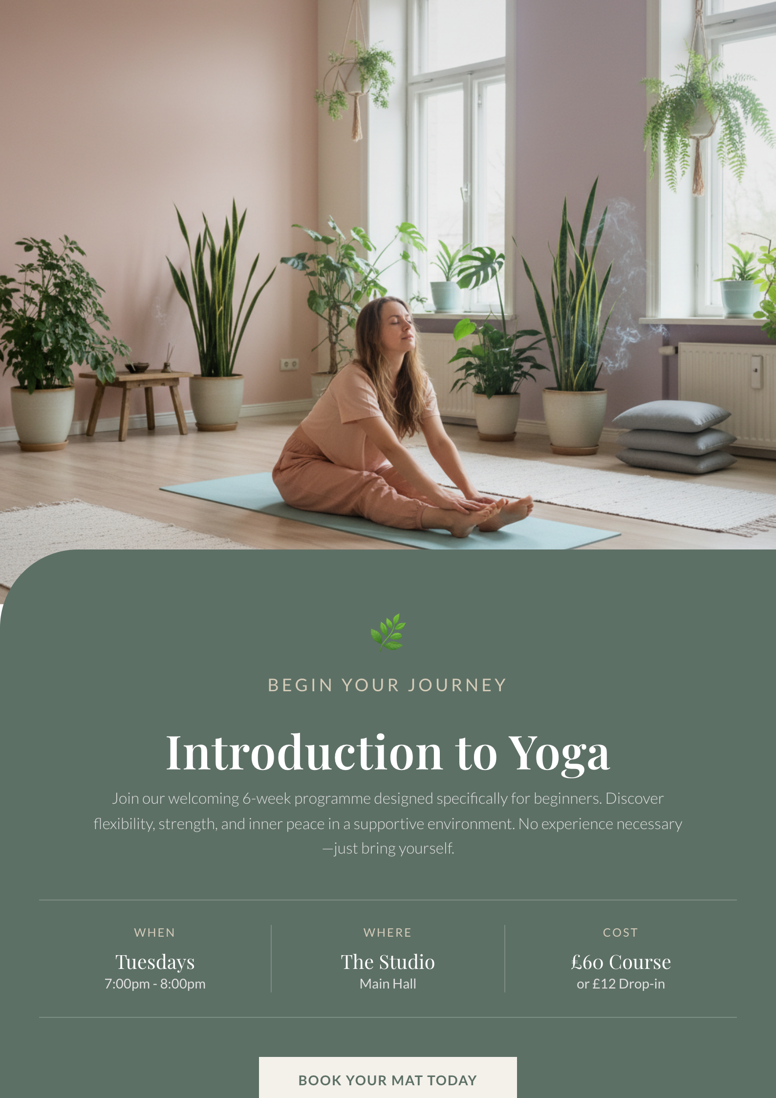 Example Yoga Studio Class Flyer Template